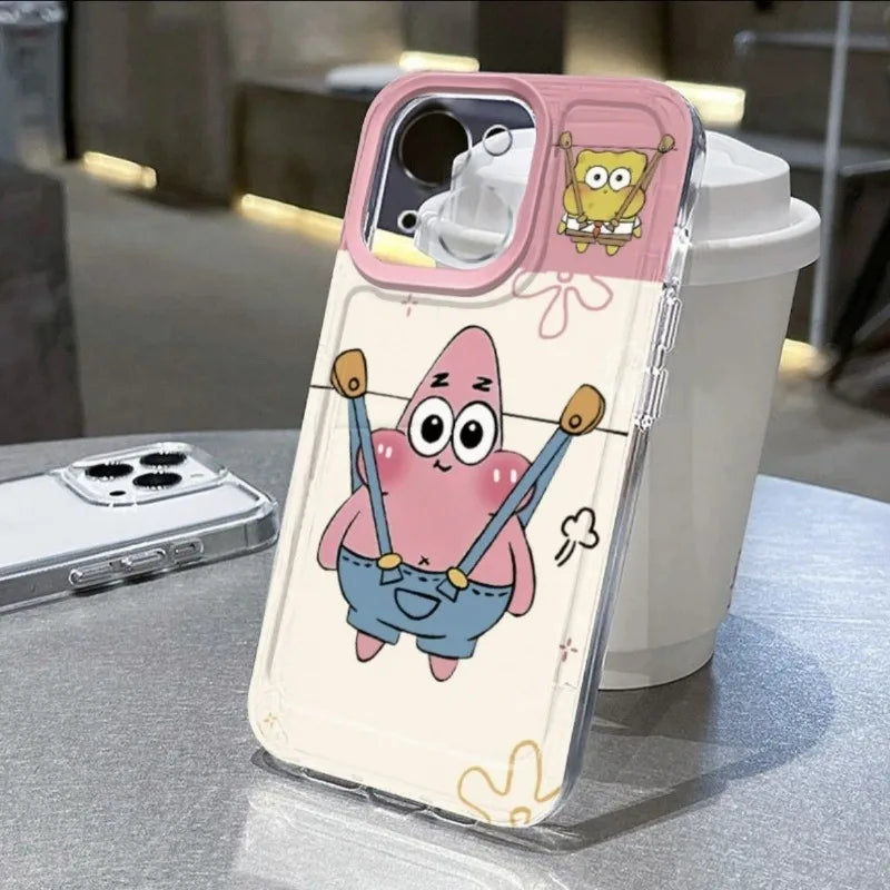 Anime Spongebo Squarepants Soft Shell Mobile Phone Case Available For iPhone