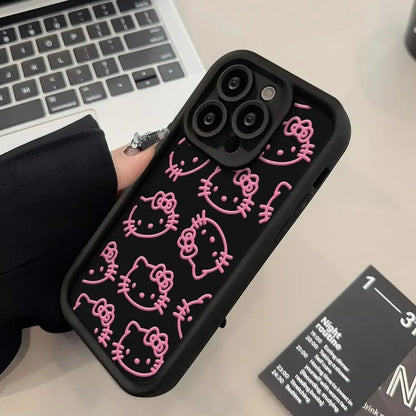 Hello Kitty Pink Graffiti Phone Case For iPhone