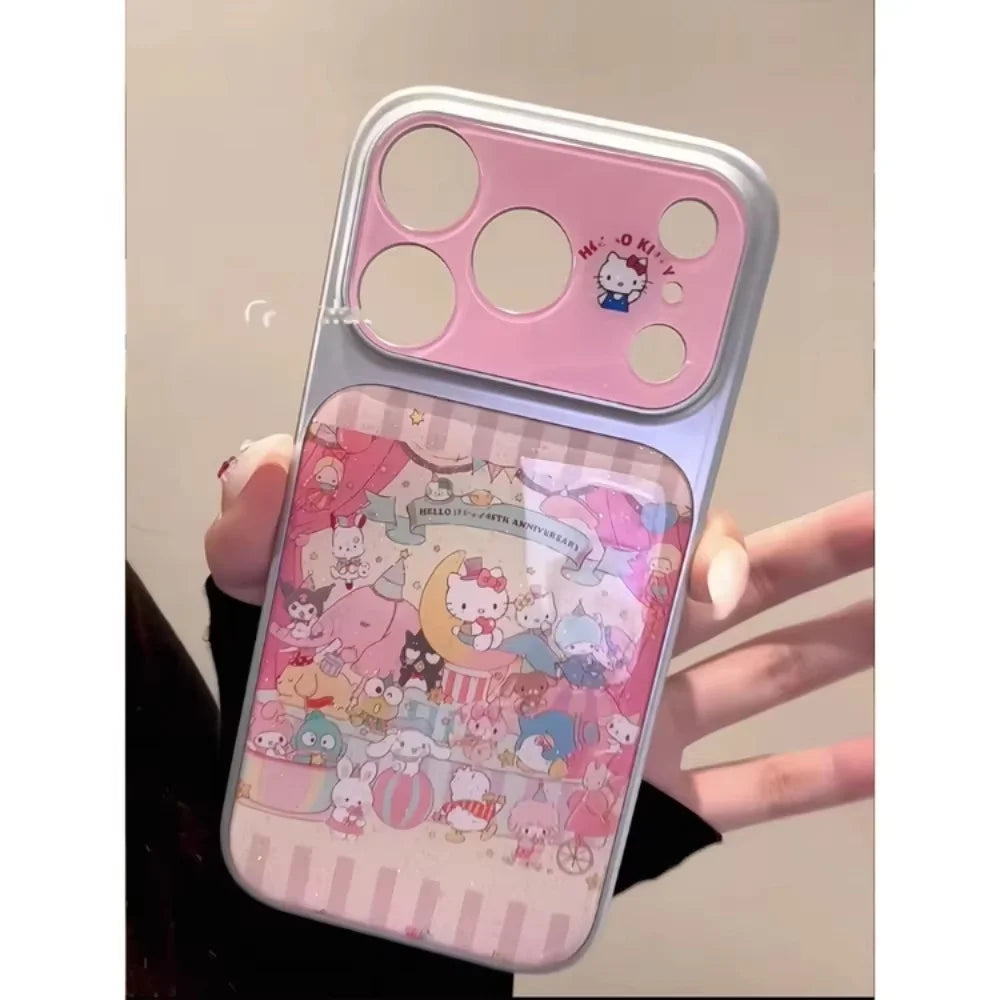 Cute Drip Glue Sanrio Hello Kitty Phone Case For iPhone