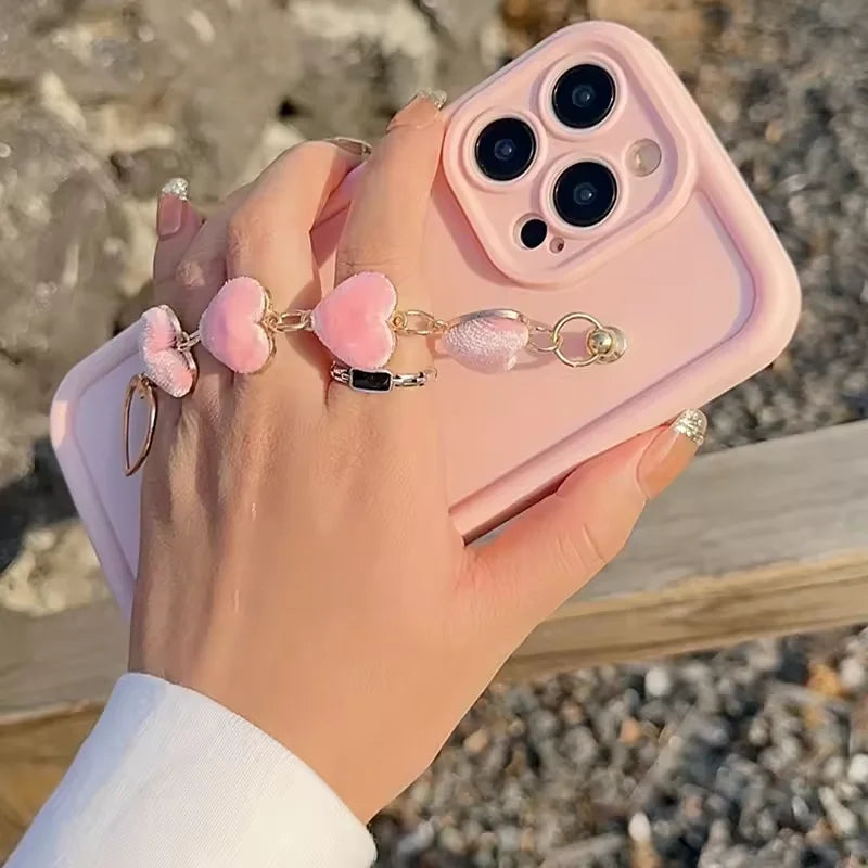 Magnetic Belt Love Chain Silicone Soft Phone Case For iPhone