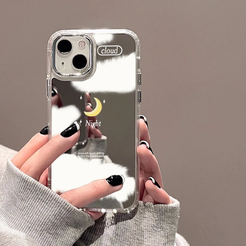 INS Cute Cloud Mirror Phone Case For iPhone