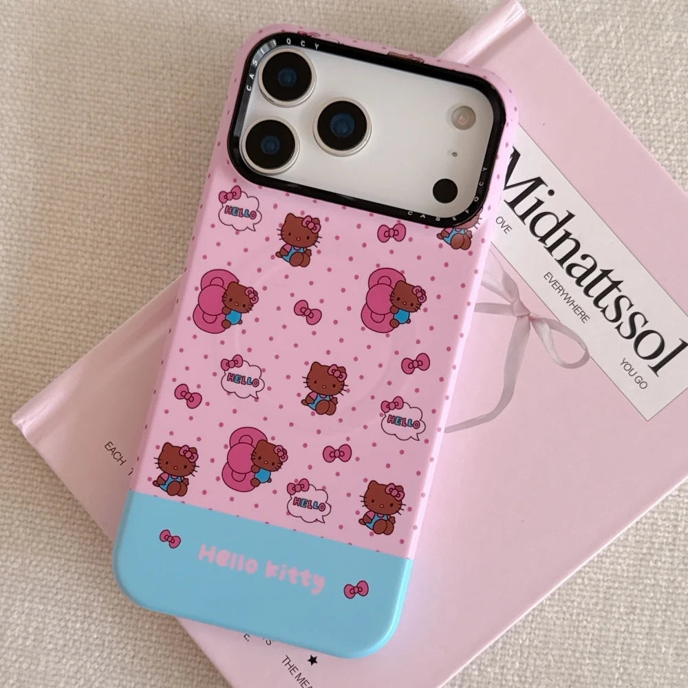 Fashion Cute Kitty Holding Bow Tie Phone Case For iPhone