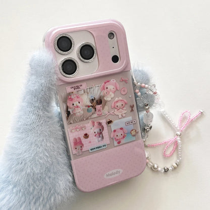 Bling Glitter Full Screen Hello Kitty Melody Phone Case For iPhone
