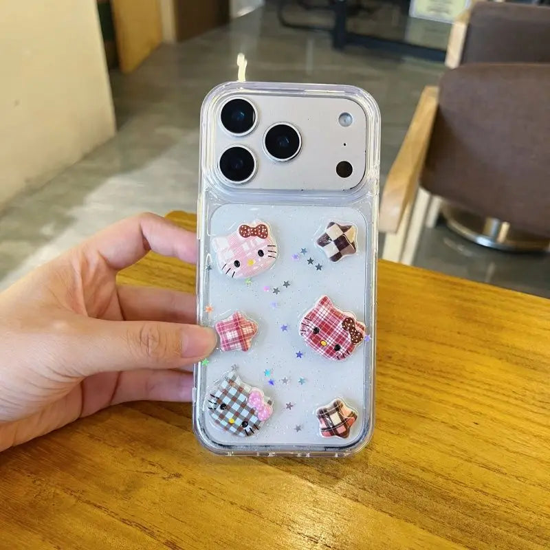 Anime Cartoon Pattern Cat Acrylic Mobile Phone Case Protective Cover Suitable For Apple