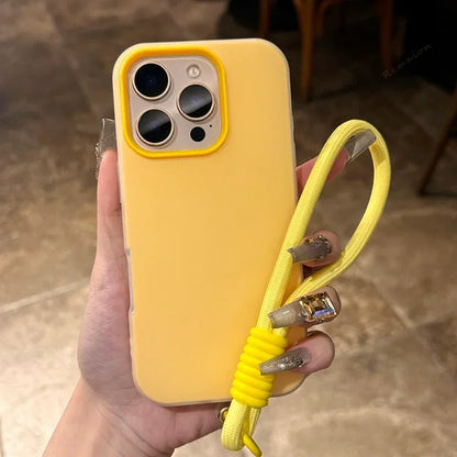Luxury Lanyard Silicone Phone Case For iPhone