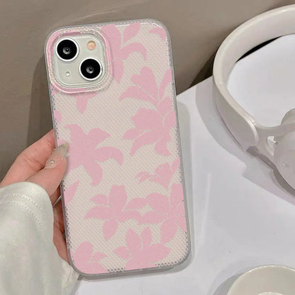 Elegant Romantic White Lace Pattern Flower Phone Case For iPhone
