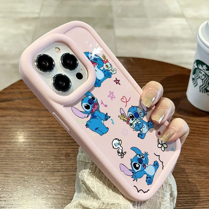 Stitch Happy Naughty Cute Phone Case For iPhone