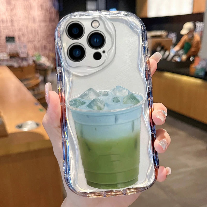 Tropical Coconut Blue Hibiscus Wave Phone Case For iPhone