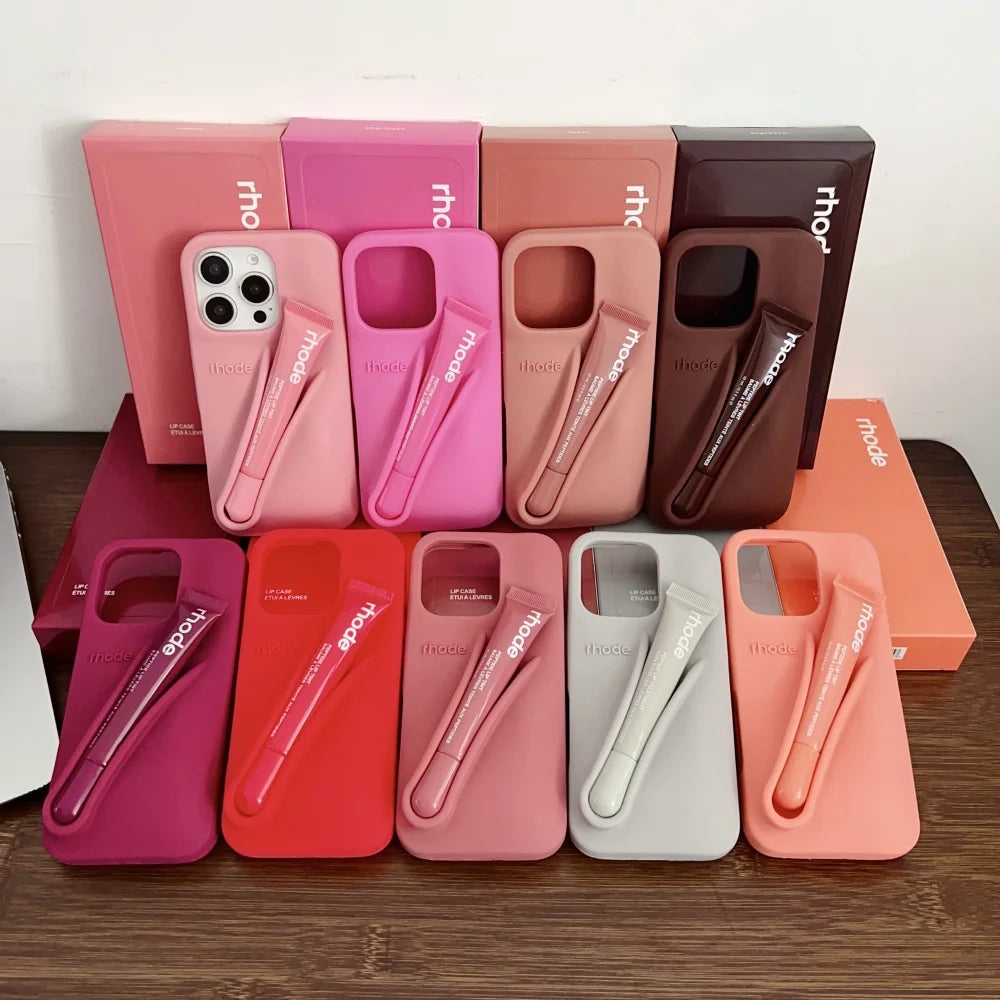 Rhode Phone Case Lip Case Rhode Soft Silicone Phone Case With Box