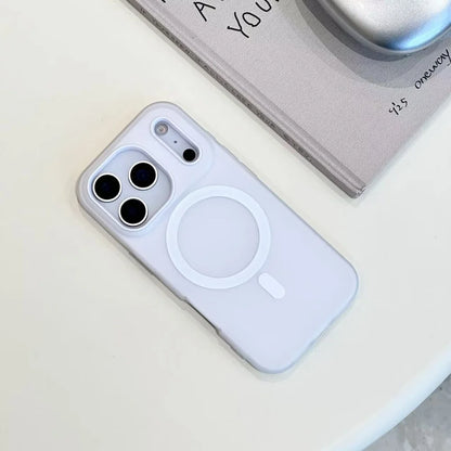 Luxury 2 IN 1 Soft Silicone For magsafe Wireless Charging Phone Case For iPhone