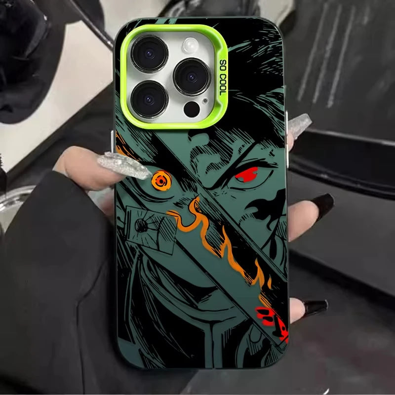 Trendy Anime Demon Slayer Frosted Case For iPhone