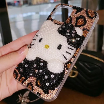 Y2K Hello Kitty Iphone Rhinestones Phone Case Sanrioed Kawaii For iPhone
