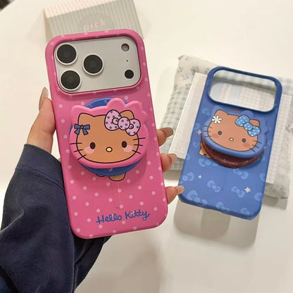 Korean New Cute Cartoon Sanrio Black Skinned HelloKitty Phone Case For iPhone