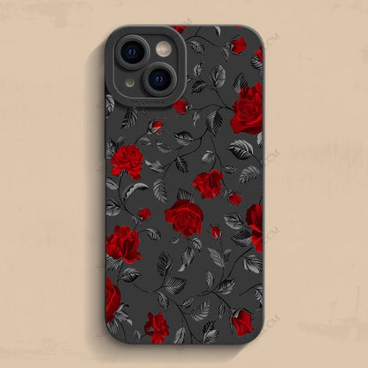 New Retro Fashion Rose Phone Case For iPhone