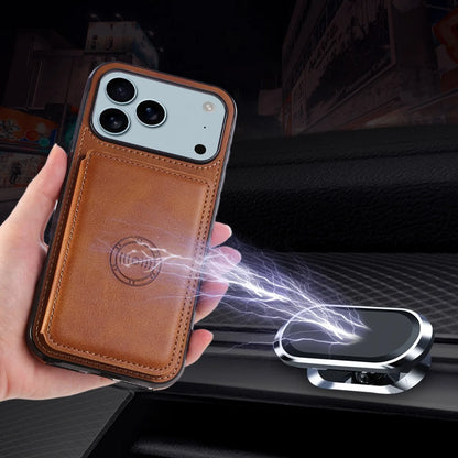 Anti-Theft Magnetic Leather Phone Case For iPhone