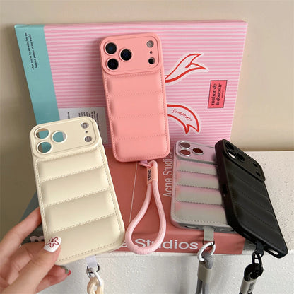 Soft Down Jacket Silicone Case For iPhone