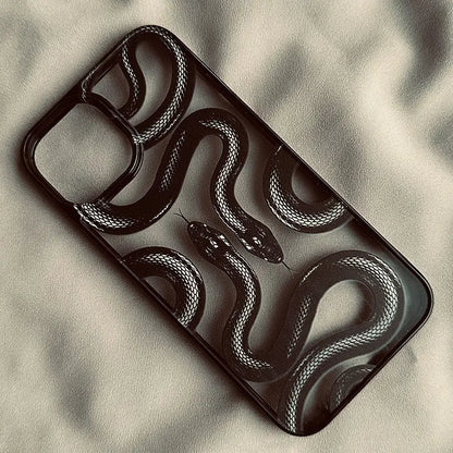 Cool Black Snake Clear Phone Case