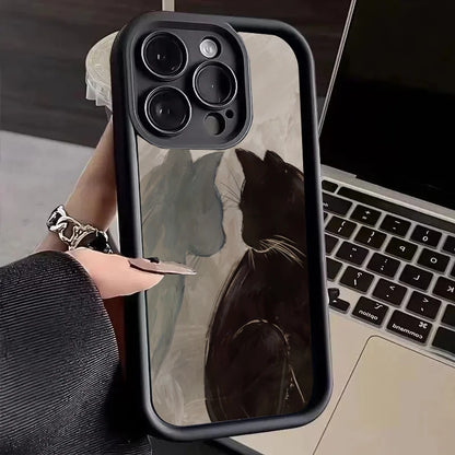 Oil Painting Two Cats Pattern Phone Case