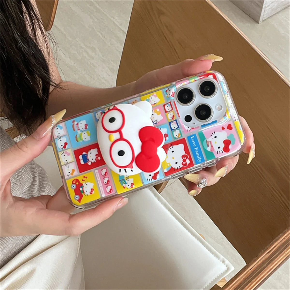 Funny Cute Happy Hellokitty Phone Case For iPhone