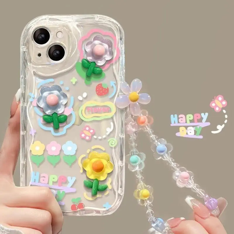 Cartoon Bracelet Chain Phone Case For iPhone
