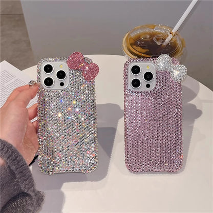 Premium Cute Full Diamond Bow Phone Case