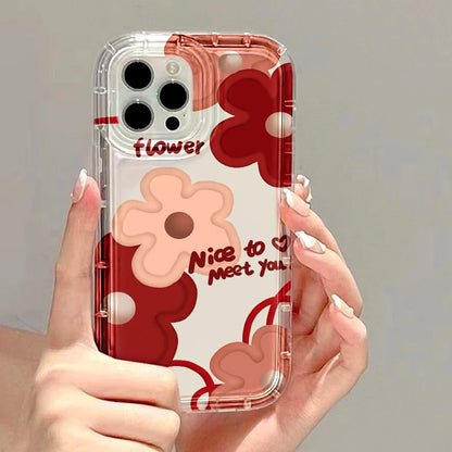Soft Clear Shockproof Bumper Flower Back Cover Fundas Phone Case