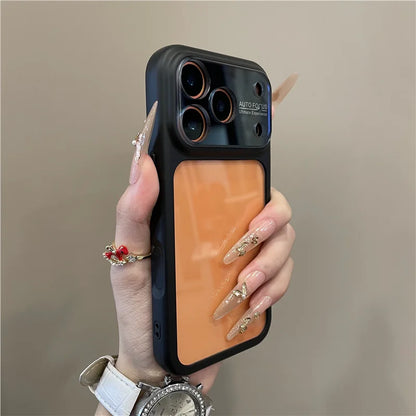 Luxury Candy Color Large Window Clear Phone Case  For iPhone