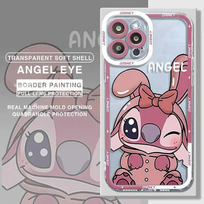 Couple Cartoon Lilo Stitch Phone Case For IPhone