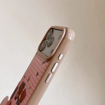 Advanced Cute Pink Skin Power Grid Kt Phone Case For iPhone