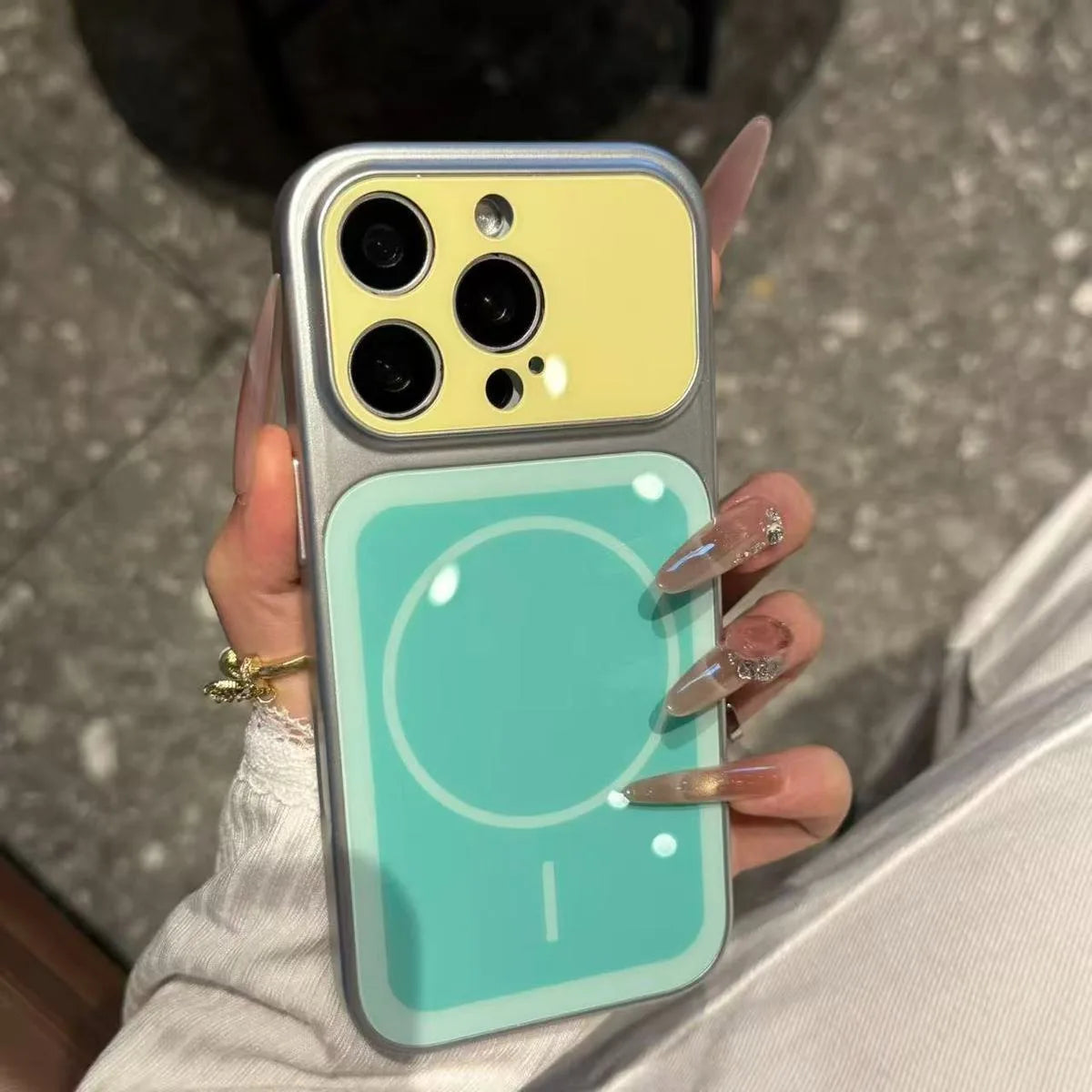 For Magsafe Candy Color Contrast Case For iPhone