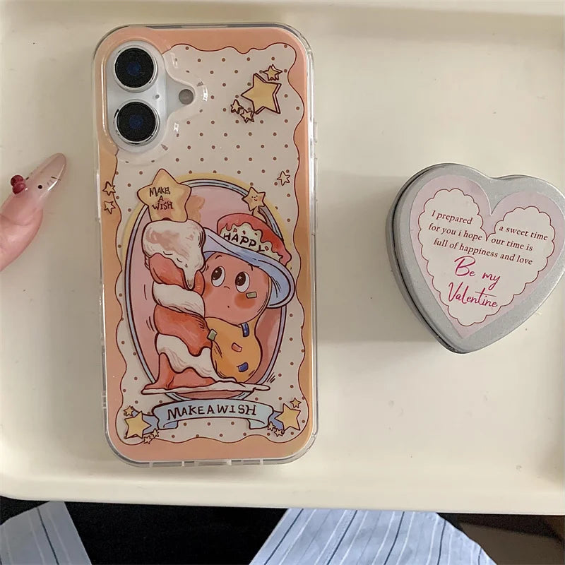 Magnetic Holder Cute Candle Star Phone Case