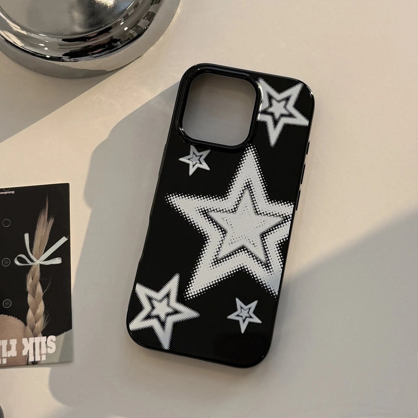 Korean Personalized Graffiti Stars Soft Phone Case For iPhone