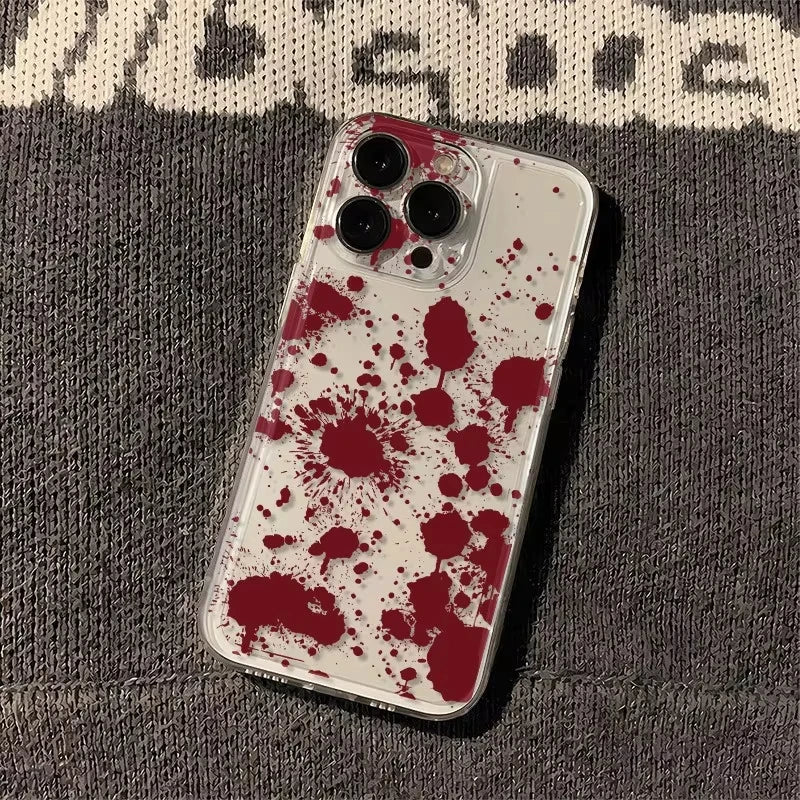 Red Pigment Patterns Phone Case For iPhone