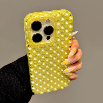 Fashion Macaron Color Pearl Beads Phone Case