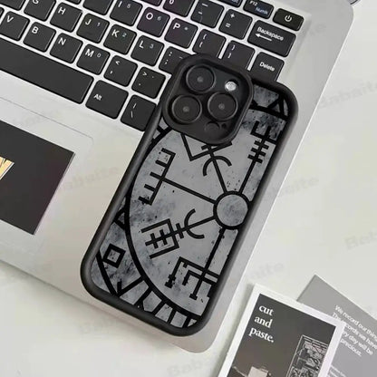 Slavic Viking symbol Kolovrat Silicone Phone Case For iPhone