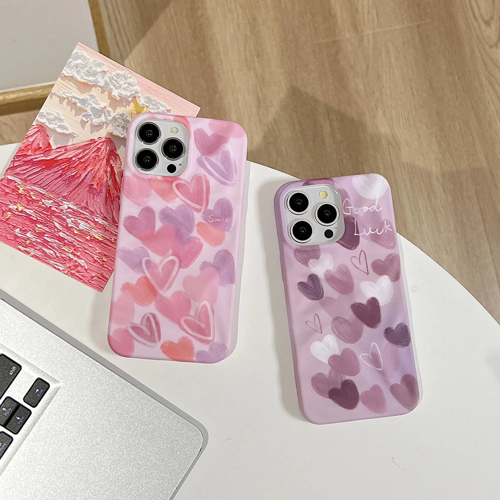 Luxury Love Heart Soft Shockproof Bumper Fashion Phone Case