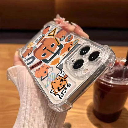 Chainsaw Mans Four Corner Anti Fall Airbag Case For iPhone