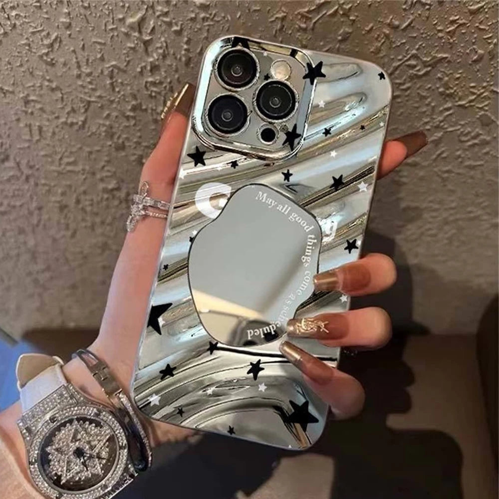 Stars Wavy Mirror Phone Case