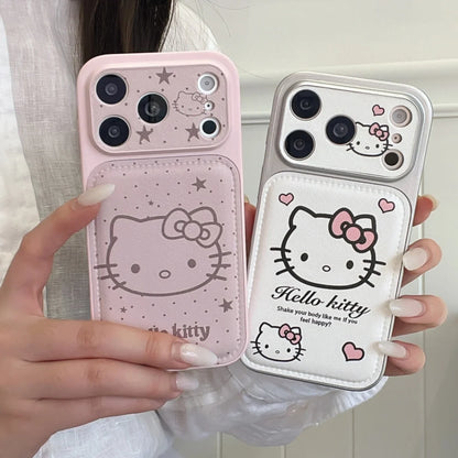 Cute Sanrio Hello Kitty Leather Pink Phone Case For iPhone
