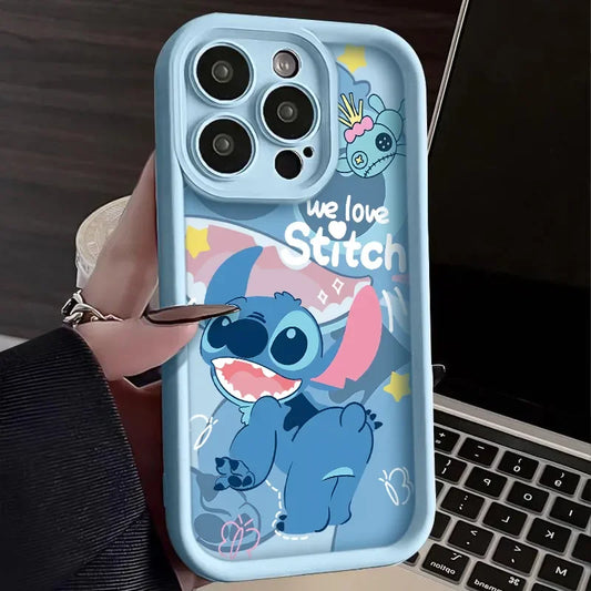 Stitch Naughty Happy Phone Case For iPhone