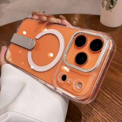 Folding Stand Holder Wireless Charging Phone Cases For iPhone