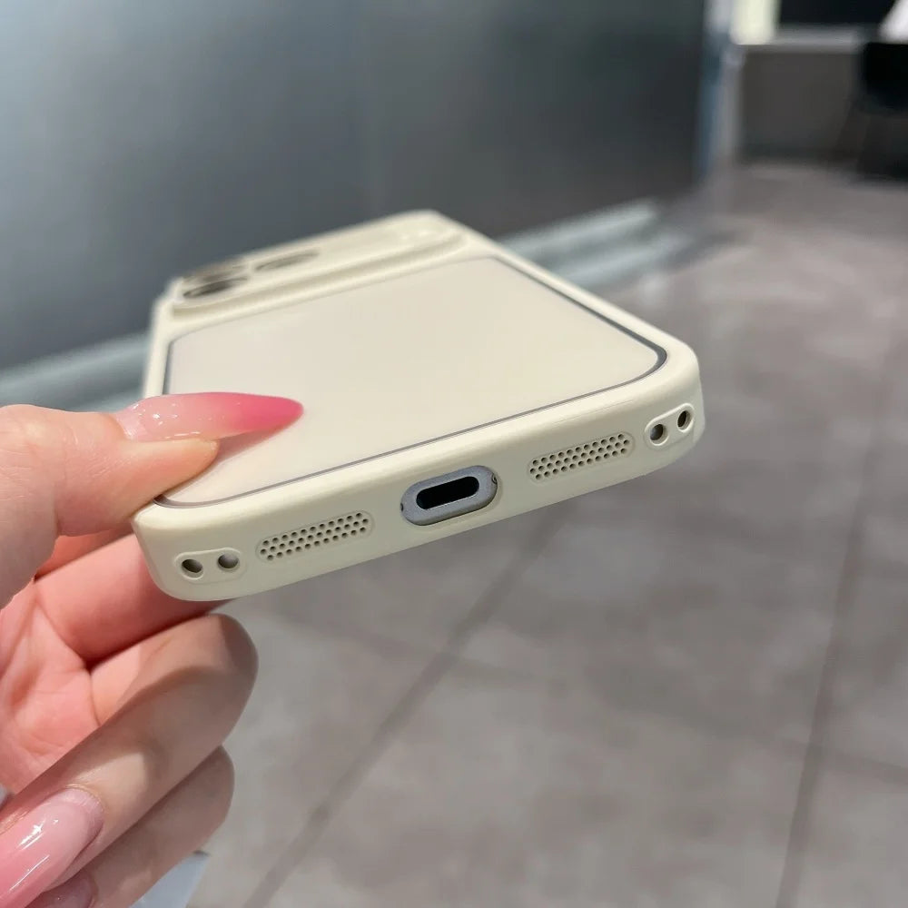 Fashion Candy Color Large Window Matte Case  For iPhone