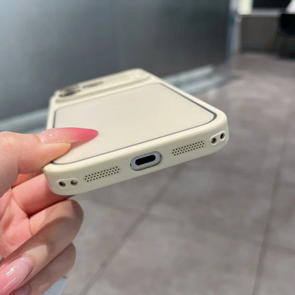 Fashion Candy Color Large Window Matte Case  For iPhone
