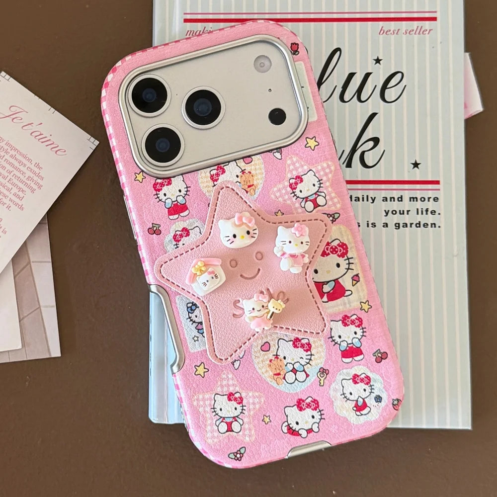 Label Sticker Flower Pink Kitty Is Suitable For Apple