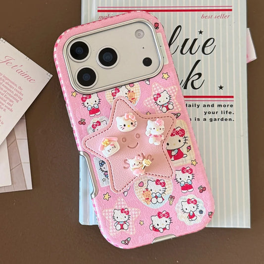 Label Sticker Flower Pink Kitty Is Suitable For Apple