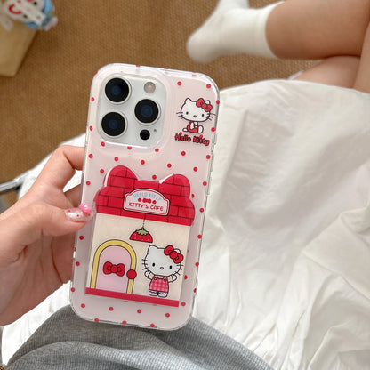 Cute Kitty Mirror Holder Hot Sale Phone Case For iPhone