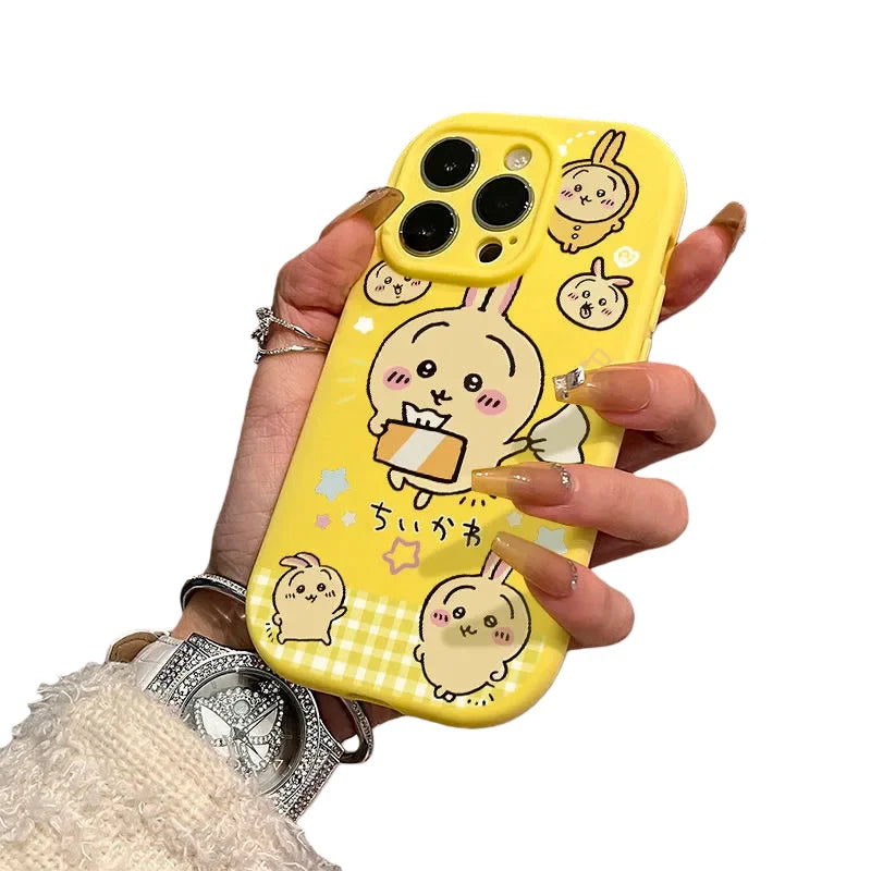 Anime Chiikawa Hachiware Usach Mobile Phone Case Available for IPhone Anti-fall New Style Creativity Kawaii Cartoon Good Looks