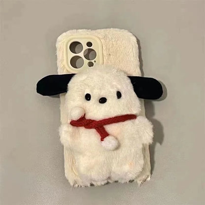 Sanrio Hello Kitty Plush Phone Case For iPhone Mobile Phone Pochacco Case