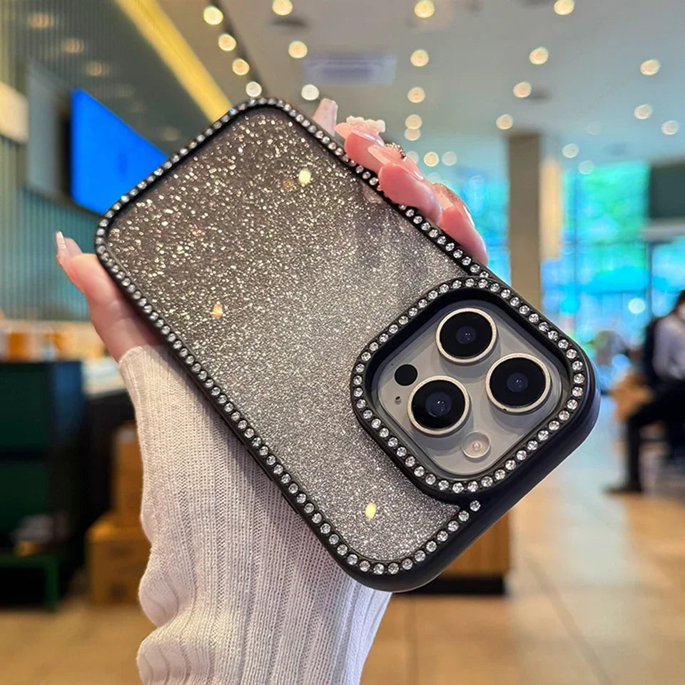 Transparent Diamond Phone Case For iPhone