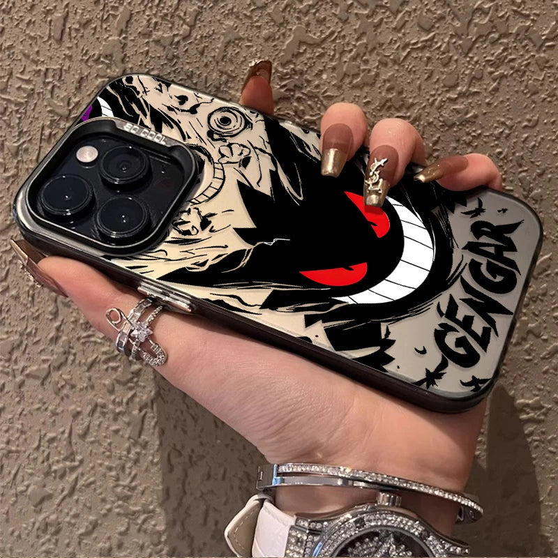 Cartoon Pokemon Gengar Plating Phone Case For iPhone